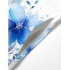 Watercolor Leaf Floral Print Spaghetti Strap Vacation Dress Pocket Long A Line Dress - WHITE XL | US 12
