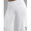 Pantalon de Vacances Long Fleuri Papillon Imprimé Ombré à Taille Haute - Bleu XXL | US 14