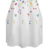 Robe Ligne A à Bretelle Fine Motif de Note de Musique Colorée - multicolor XXXXXL | US 20