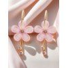 Accessoire Boucles D'Oreilles Pendantes de Vacances Tendances en Forme de Fleur en Strass pour Femmes - Rose clair 