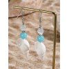 Boucles D'Oreilles de Vacances Style Plage Conque avec Fausse Perle - multicolor A 