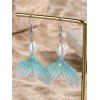 Boucles D'Oreilles Pendantes Tendances en Forme de Queue de Sirène avec Perle Fantaisie pour Vacances à la Plage - multicolor C 