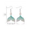 Boucles D'Oreilles Pendantes Tendances en Forme de Queue de Sirène avec Perle Fantaisie pour Vacances à la Plage - multicolor C 