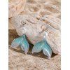 Boucles D'Oreilles Pendantes Tendances en Forme de Queue de Sirène avec Perle Fantaisie pour Vacances à la Plage - multicolor C 