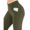 Pantalon Evasé Long de Yoga à Taille Haute avec Poches en Couleur Unie - Vert profond 3XL | US 14