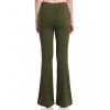 Pantalon Evasé Long de Yoga à Taille Haute avec Poches en Couleur Unie - Vert profond 3XL | US 14