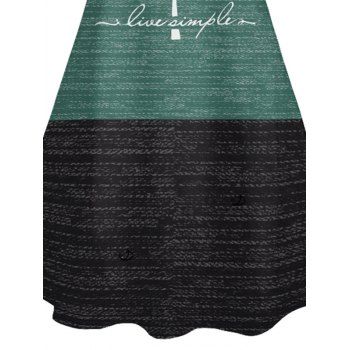 Contrast Color Striped Palm Tree Letter Print Vacation Dress Spaghetti Strap A Line Tank Dress