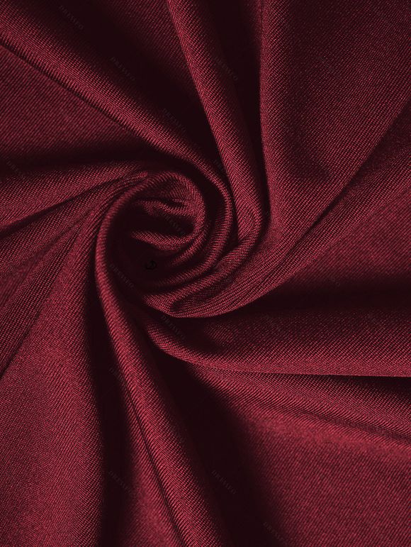 Casual Outfit Solid Color Butterfly Lace Crossover O Ring Strap Self-belted High Low Dress and Butterfly Earrings Zip Up High Heels Open Toe Sandals Outfit - Rouge foncé S | US 4