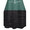 Robe de Vacances Ligne A Rayée Palmier Lettre Imprimée en Couleur Contrastée à Bretelle Fine - Vert profond S | US 4