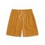 Short de Plage à Taille Elastique en Couleur Unie avec Cordon de Serrage pour Hommes - Deep Yellow 5XL