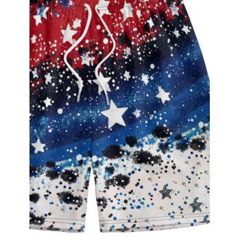 Men's Solid Color Drawstring Beach Shorts Elastic Waist Board Shorts