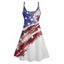 Robe Ligne A à Bretelle Fine Drapeau Américain Imprimé Rayée - multicolor XXXXL | US 18