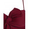 Maillt de Bain Bikini Noué à Armature à Pois - Rouge Vineux L