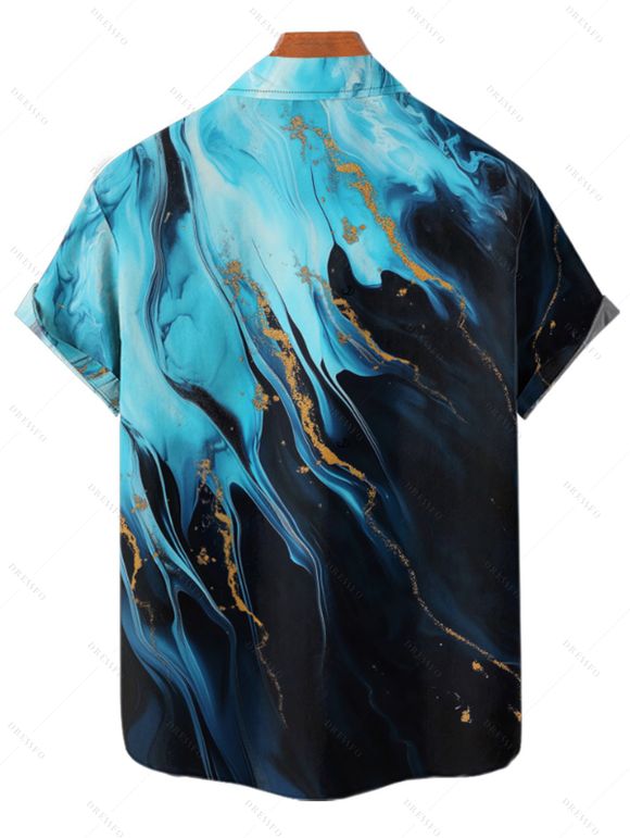 Vacation Couple Outfit Printed Colorblock Spaghetti Strap A Line Mini Tank Dress and Roll Up Sleeve Casual Matching Outfit - Noir S | US 4