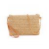 Multiple Usage Braid Zipper Inner Pocket Handbag Chain Beach Shoulder Bag - LIGHT COFFEE 
