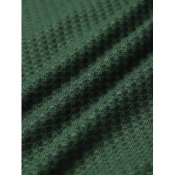 Colorblock Textured Crossover Faux Twinset Tank Top O Ring Strap Ruched Long 2 in 1 Tank Top