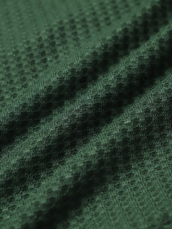 Débardeur Long Texturé Croisé en Couleur Unie à Volants Deux Pièces - Vert profond XL | US 12