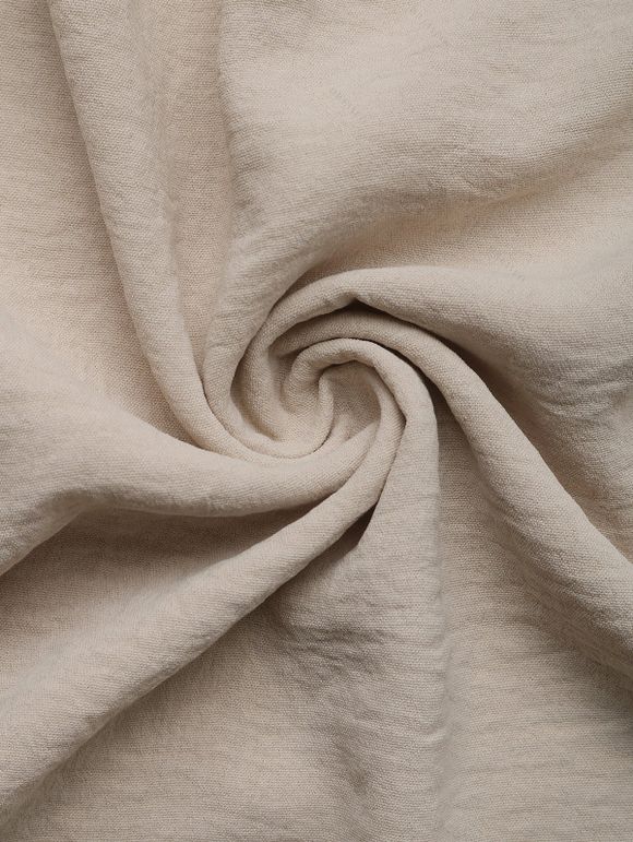 Pantalon Décontracté Long Jambe Large en Couleur Unie Taille à Cordon avec Poches - Champagne M | US 6