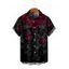 Chemise Décontractée Rose et Gentilhomme Imprimés à Manches Courtes - Vert clair 3XL