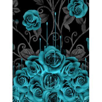 Rose Print Ruched Butterfly Lace Cross Tank Top O Ring Surplice Summer Top