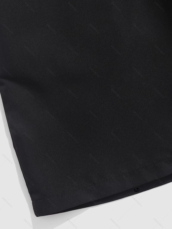 Vintage Couple Outfit Plaid Plaid Print Lace Up O Ring Half Zipper Buckle Strap Dress and Roll Up Sleeve Solid Color Shorts Vacation Matching Outfit - Bleu clair S | US 4