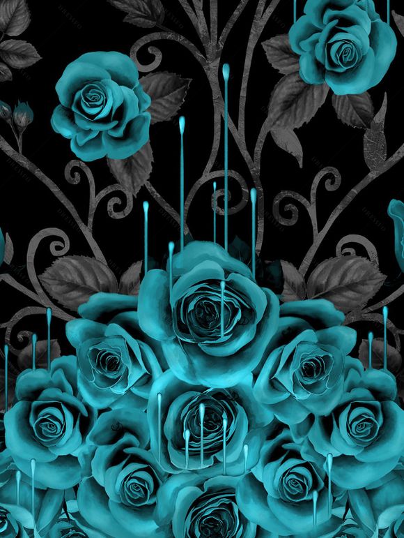 Pantalon Long Décontracté à Imprimé Rose à Taille Haute - Vert clair XXL | US 14