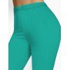 Legging Capri Hawaïen Elastique Motif de Cocotier à Taille Haute - Vert profond XXL | US 14