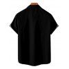 Chemise de Vacances Boutonnée Palmier Imprimé à Manches Courtes - Bleu clair 5XL