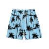 Short de Plage de Vacances Imprimé Palmier pour Homme - Bleu clair S