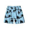 Short de Plage de Vacances Imprimé Palmier pour Homme - Bleu clair S