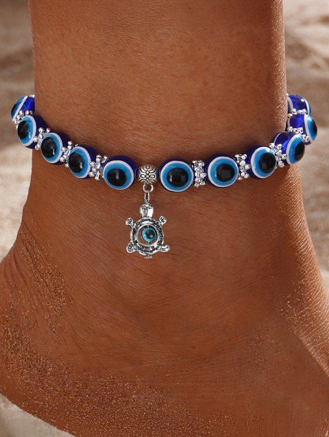 Chaîne de Cheville Motif Œil de Démon en Strass Style Gothique pour Femmes