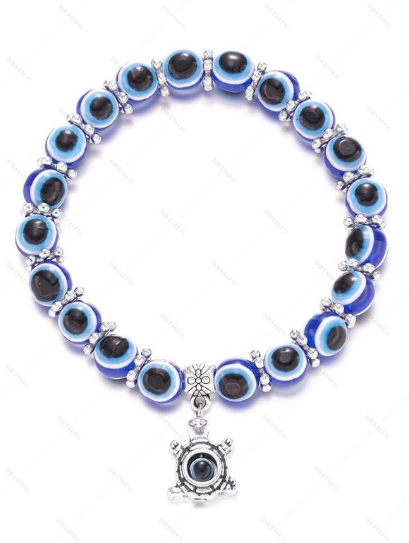 Chaîne de Cheville Motif Œil de Démon en Strass Style Gothique pour Femmes - multicolor A 