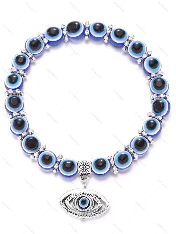 Chaîne de Cheville Motif Œil de Démon en Strass Style Gothique pour Femmes - multicolor B 