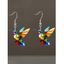 Boucles D'Oreilles de Vacances Colorées en Forme D'Oiseau à Paillettes - multicolor C 