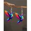 Boucles D'Oreilles de Vacances Colorées en Forme D'Oiseau à Paillettes - multicolor C 