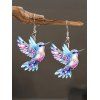 Boucles D'Oreilles de Vacances Colorées en Forme D'Oiseau à Paillettes - multicolor C 