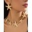 Ensemble de Collier et Boucles D'Oreilles de Vacances Style Plage Accessoires de Vacances pour Femme - Argent 