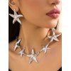 Ensemble de Collier et Boucles D'Oreilles de Vacances Style Plage Accessoires de Vacances pour Femme - Argent 