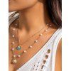 Ensemble de Collier de Plage Superposé Coquille et Etoile de Mer en Fausse Perle 2 Pièces - multicolor B 