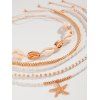 Ensemble de Collier et de Bracelet de Plage Pendant Perlé Etoile de Mer 12 Pièces - multicolor A 