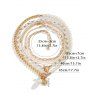 Ensemble de Collier Géométrique Pendant Superposé en Fausse Perle 4 Pièces - multicolor A 