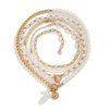 Ensemble de Collier Géométrique Pendant Superposé en Fausse Perle 4 Pièces - multicolor A 