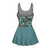 Maillot de Bain 1 Pièce à Bretelles Ajustables à Motif Paisley Ethnique - Vert clair XL | US 12