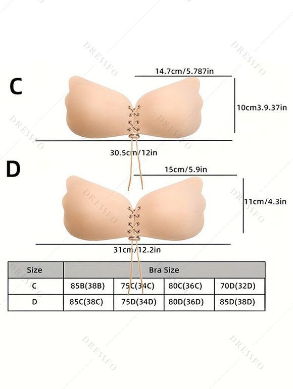 Soutien-gorge de Mariage en Forme D'Ailes à Lacets - café lumière CUP A