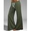 Pantalon Simple Décontracté Jambe Large en Couleur Unie à Taille Haute - Vert clair XXL | US 14