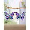 Boucles D'Oreilles Pendantes Tendances en Acrylique Imprimé Papillons Colorés - multicolor A 