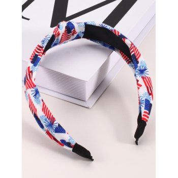 3 Pcs Independence Day American Flag Elements Star Striped Print Patriotic Twisted Headband