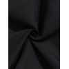 Men's Solid Color Drawstring Beach Shorts Elastic Waist Board Shorts - BLACK L
