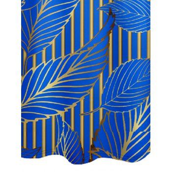 Allover Striped Tropical Palm Tree Leaf Pattern Vacation Dress Spaghetti Strap V Neck A Line Hawaii Tank Dress