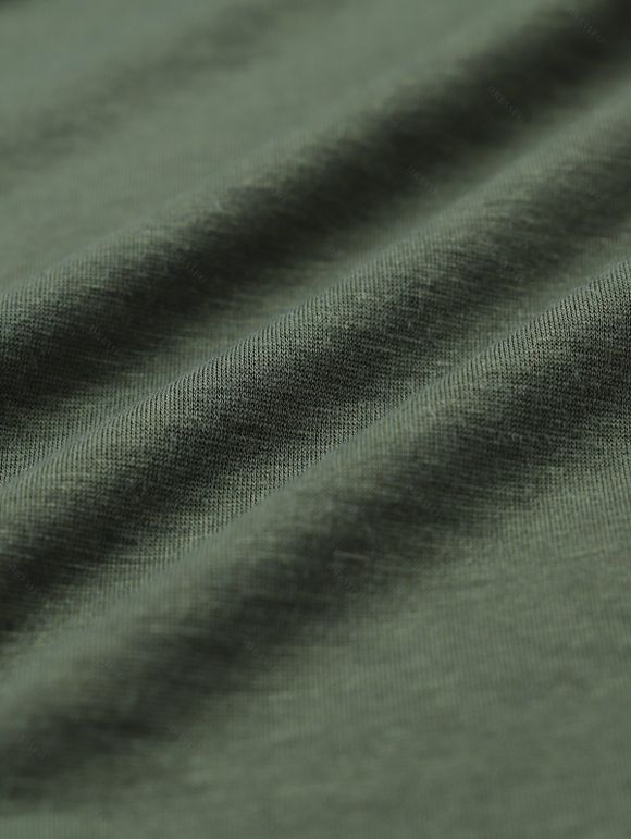 Robe Décontractée Ceinturée Poitrine en Couleur Unie à Taille Empire - Vert profond XL | US 12